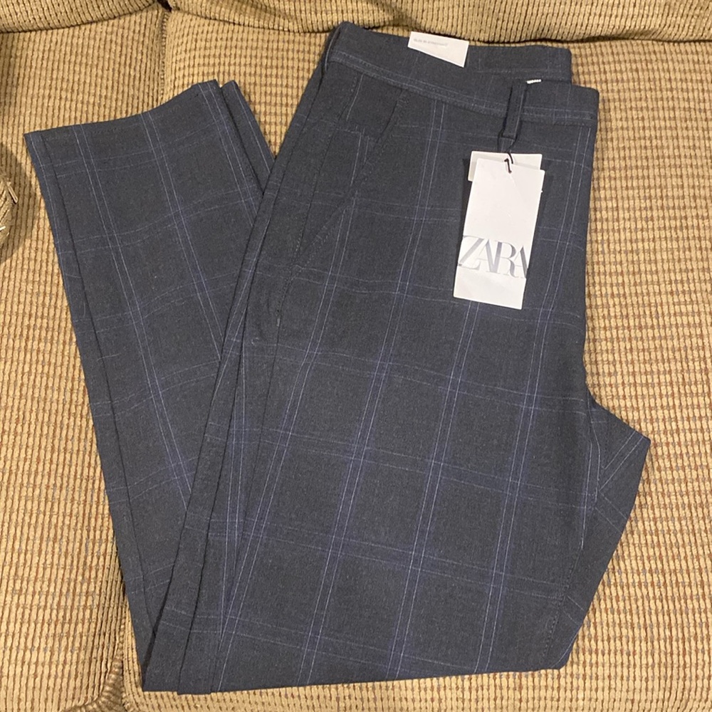 Zara window pane dress pants size 42 (US32)